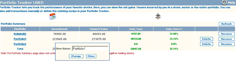 Rename your portfolio